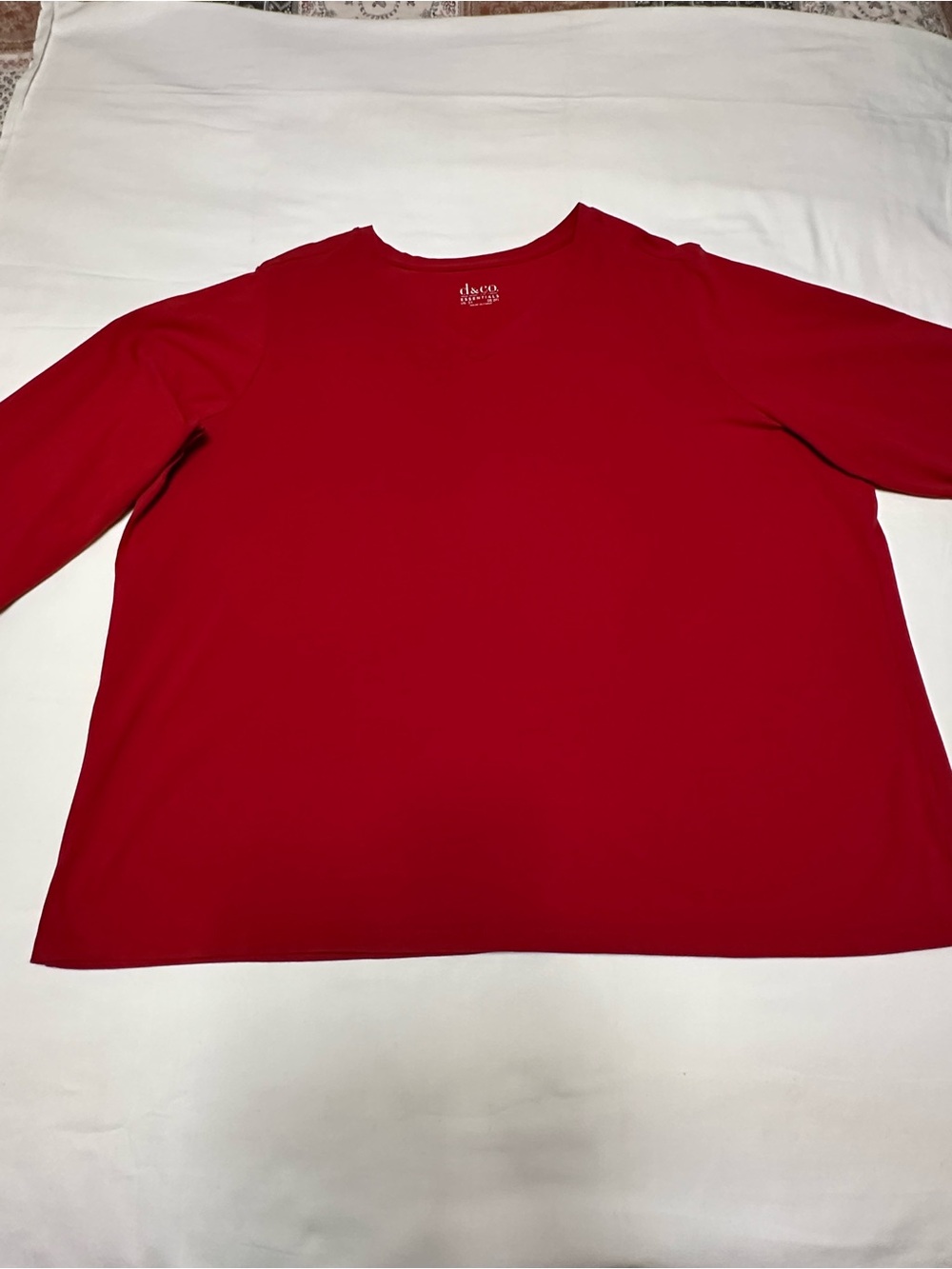 Denim & Co. Essentials 3/4-Sleeve V Neck Top